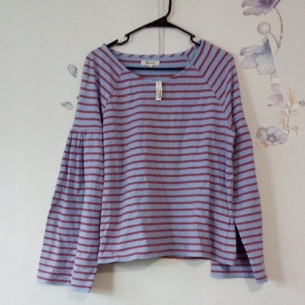 Madewell Striped Long Sleeve Top XS/S/ M Nwt